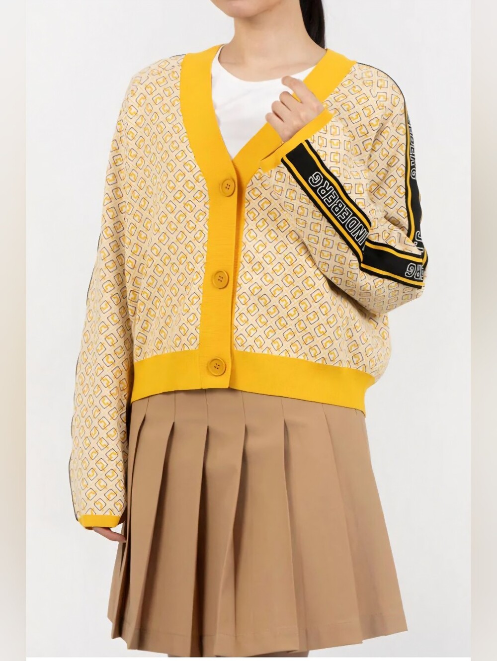 J. Lindeberg Yellow Button Cardigan Sz S